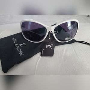 Louis Vuitton White and Black Sunglasses